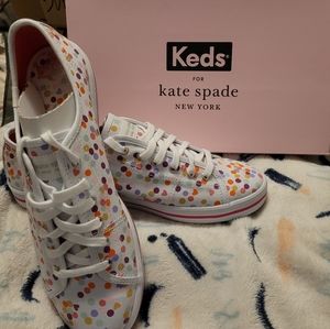 KATE SPADE X KEDS Kickstart Confetti Shoes Size 8.5M